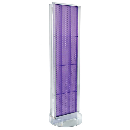 AZAR DISPLAYS 2 Sided- Purple Pegboard Floor Display w/C-Channel 700788-PUR